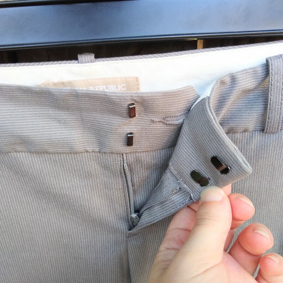 Banana Republic Martin Fit Career Wear Grey Pinstr - Picture 4 of 7